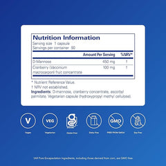 Pure Encapsulations - Cranberry/D-Mannose - Cranberry Extract Combined with D-Mannose - 90 Vegetarian Capsules