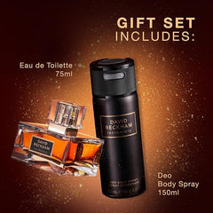 David Beckham Intimately Giftset For Him including Eau de Toilette 75ml and Deodorant Body Spray 150ml