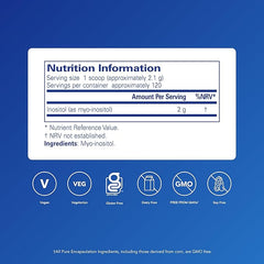 Pure Encapsulations Inositol Powder 2g - Supports Mental Health, Hormonal Balance, Metabolic Health - 250 Grams