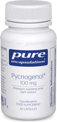 Pure Encapsulations Pycnogenol 100mg - Premium Maritime Pine Bark Extract Supplement - 30 Vegetarian Capsules