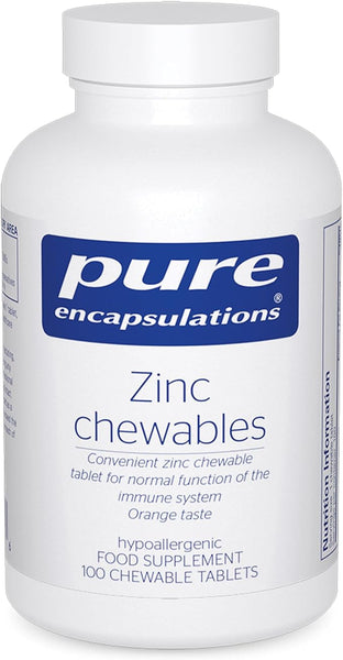 Pure Encapsulations Zinc Chewables - 100 Chewable Tablets
