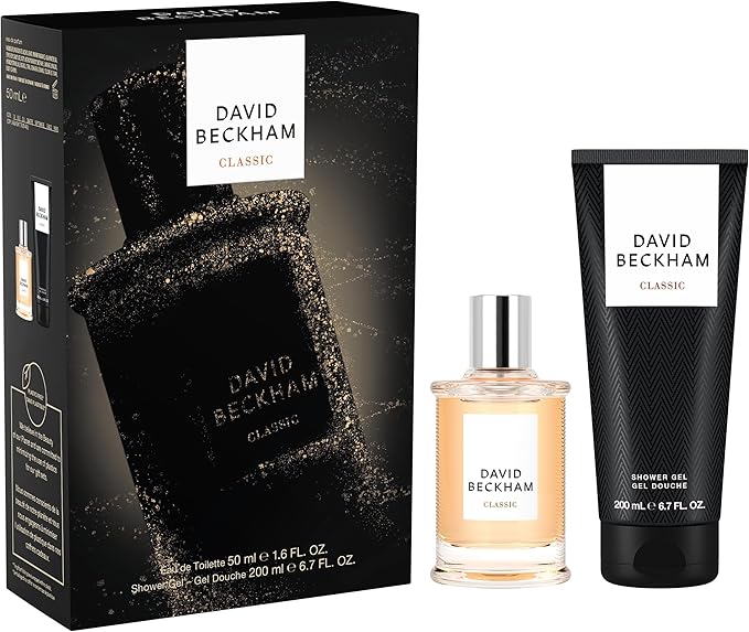 David Beckham Classic Giftset For Him including Eau de Toilette 50ml and Shower Gel 200ml