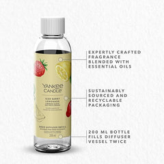 Yankee Candle Signature Reed Diffuser Refill | Iced Berry Lemonade | 200ml | Up to 20 weeks of Fragrance | Perfect Gifts for Women