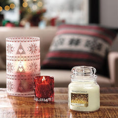 Yankee Candle Scented Candle | All is Bright Medium Jar Candle| Long Burning Candles: up to 75 Hours | Perfect Christmas Gifts for Women