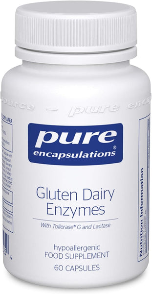Pure Encapsulations Gluten Dairy Enzyme - Digestive Support for Gluten and Diary, 60 Capsules