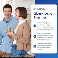 Pure Encapsulations Gluten Dairy Enzyme - Digestive Support for Gluten and Diary, 60 Capsules