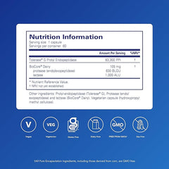 Pure Encapsulations Gluten Dairy Enzyme - Digestive Support for Gluten and Diary, 60 Capsules