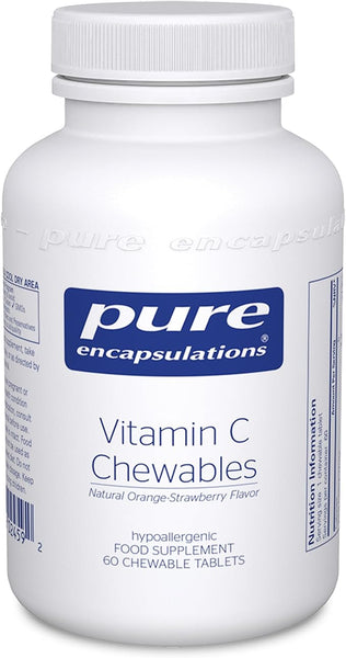 Pure Encapsulations Vitamin C Chewables - Immune System Support - High Strength Vitamin C - 60 Tablets