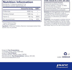 Pure Encapsulations Cranberry D-Mannose Powder - Highly Concentrated Mannose - Natural and Pure Ingredients - with Vitamin C and Zinc - 37g