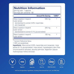 Pure Encapsulations Maca-3 - Hypoallergenic Phytonutrient Supplement - Glucosinolates, Macamides and Macaenes - 60 Capsules