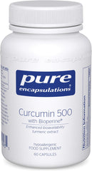 Pure Encapsulations Curcumin 500 with Bioperine - Enhanced Bioavailability - Turmeric Extract - 60 Capsules