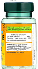 Holland & Barrett-Vitamin D 1000 I.U 25ug 240 Tablets