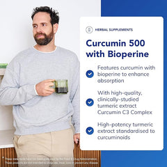 Pure Encapsulations Curcumin 500 with Bioperine - Enhanced Bioavailability - Turmeric Extract - 60 Capsules
