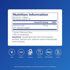 Pure Encapsulations Hyaluronic Acid - High Absorption Supplement - 60 Capsules