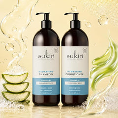 Sukin Hydrating Conditioner 1L - strengthens and repairs dry and damaged hair, adds shine and tames frizz - with Coconut Oil & Shea Butter; cruelty free & vegan friendly.
