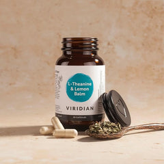 ViridianL-Theanine & Lemon Balm 30 Vegetable Capsules VD (Vegan)