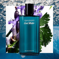 Davidoff Cool Water - Eau de Toilette for Him - Aromatic Fragrance with Notes of Coriander, Mint, Lavender and Amber - Medium Longevity