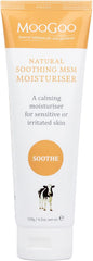 MooGoo Soothing MSM Moisturiser - Calming Face & Body Moisturiser for Sensitive, Red or Sunburnt, Irritated Skin Including Eczema, Psoriasis & Rosacea, For All Ages Including Children, 120g / 4.2oz.