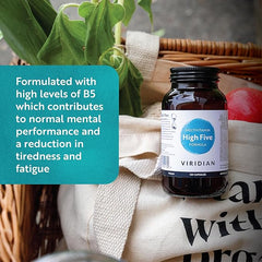 Viridian - High Five Multivitamin Formula - 90 Veg Caps | Support Energy & Vitality with 23 Essential Nutrients & Including Vitamin B5 | Formulated by Nutritionists | No Artificial Additives | Vegan