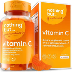 Nothing BUT Nutrition Vitamin C Gummies for Adults 250mg, Boost Immunity, Energy & Collagen Production for Skin, Antioxidant - Non GMO & Gluten Free, 60 Vegan Vitamin C Chewable Gummies (Not Tablets)