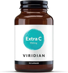 Viridian - Extra C 950mg - 90 Caps | High Potency Vitamin C | Enhanced Absorption & Retention | Supports Immune Function | Normal Functioning of Skin, Teeth & Bones | Nutritionist Formulated