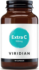 Viridian - Extra C 950mg - 90 Caps | High Potency Vitamin C | Enhanced Absorption & Retention | Supports Immune Function | Normal Functioning of Skin, Teeth & Bones | Nutritionist Formulated