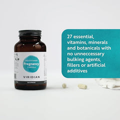 Viridian - Pregnancy Multivitamin Formula - 120 Caps | DHA & Folic Acid | for Pregnancy & Breastfeeding |Formula for Mother & Baby | Iron, Iodine, Vitamin D & More for Cognitive & Bone Health | Vegan