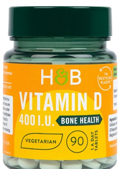 Holland & Barrett-Vitamin D 400 I.U. 10ug 90 Tablets