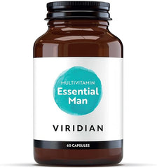 Viridian - Essential Man Multivitamin | 60 Veg Caps | Bioavailable Nutrients & Botanical Extracts | Energy & Vitality | Mental Performance | Nutritionist Formulated