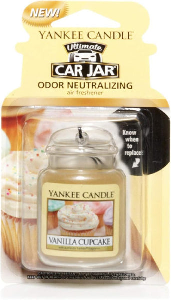 Yankee Candle Car Jar Ultimate Air Freshener | Vanilla Cupcake | Lasts up to 4 Weeks