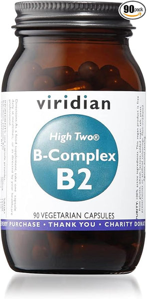 Viridian-HIGH TWO® Vitamin B2 with B-Complex: 90 Veg Caps