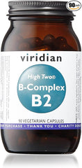 Viridian-HIGH TWO® Vitamin B2 with B-Complex: 90 Veg Caps