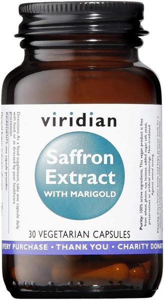 Viridian Saffron Extract 30mg with Marigold - 30 Vegicaps