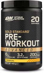 Optimum Nutrition ON Gold Standard Pre-Workout Advanced with l-Citrulline, Beta-Alanine and Caffeine, Tropical, 20 Servings, 420 g