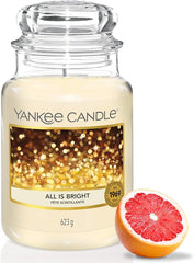 Yankee Candle Scented Candle | All is Bright Large Jar Candle | Long Burning Candles: up to 150 Hours