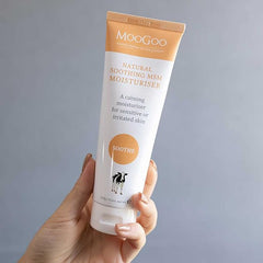 MooGoo Soothing MSM Moisturiser - Calming Face & Body Moisturiser for Sensitive, Red or Sunburnt, Irritated Skin Including Eczema, Psoriasis & Rosacea, For All Ages Including Children, 120g / 4.2oz.
