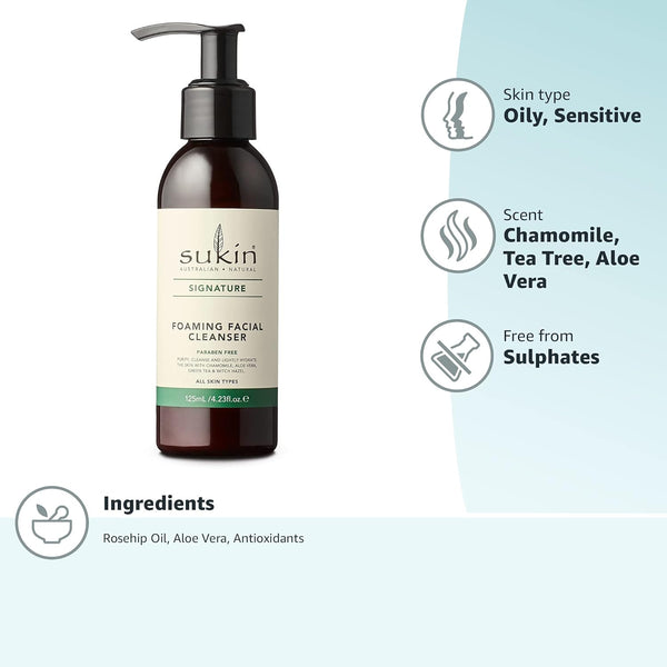 Sukin Blemish Control Oil-Free Moisturising Cream 125ml - with eucalyptus & tea tree; cruelty free & vegan friendly - moisturises and mattifies for a shine free complexion.