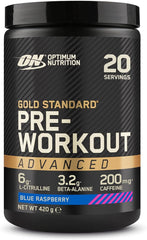 Optimum Nutrition ON Gold Standard Pre-Workout Advanced with l-Citrulline, Beta-Alanine and Caffeine, Blue Raspberry, 20 Servings, 420 g