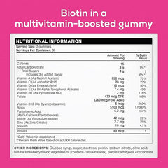 Nothing BUT Nutrition Biotin Gummies for Healthy Hair, Skin and Nails Vitamins for Women – Biotin Supplements - with Vitamins A, C, E & D, Biotin Hair Growth Vitamins, Hair Vitamins, Hair Growth Supplement, 60 Gummies