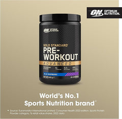 Optimum Nutrition ON Gold Standard Pre-Workout Advanced with l-Citrulline, Beta-Alanine and Caffeine, Blue Raspberry, 20 Servings, 420 g