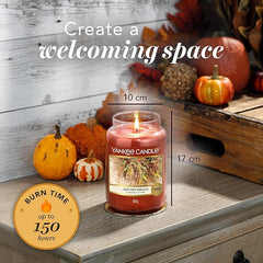 Yankee Candle Scented Candle | Autumn Wreath Large Jar | Long Burning Candles: up to 150 Hours | Perfect Gifts for Women