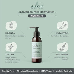 Sukin Oil Free Moisturiser 125 ml (Pack of 2)