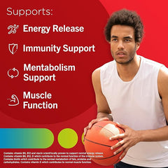 Centrum MultiGummies Energy Release, Multivitamin, including Vitamins D, B12 & B6 with Mixed Berry Natural Fruit Flavouring, 60 Chewable Gummies (Packaging may vary)