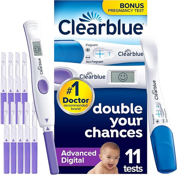 Clearblue Advanced Digital Ovulation and Pregnancy Test - Trying for A Baby Kit. Double Your Chances of Getting Pregnant. 10 Advanced Digital Ovulation Tests and 1 Rapid Detection Pregnancy Test
