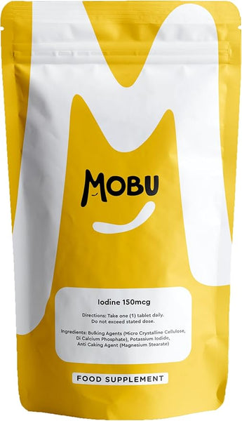 Mobu-Iodine Tablets 150mcg 120 Tablets | High Strength Potassium Iodide | Natural Source of Iodine from Potassium Iodide