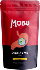 Mobu-Digestive Enzymes 120 Tablets | Contains Digezyme, Amylase, Lactase, Lipase | Gut Health & Digestion Support