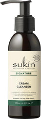 Sukin Signature Cream Cleanser 125ml - with Rosehip, Avocado & Sesame Oils; cruelty free & vegan friendly - removes make-up, oil and dirt build up on the skin.