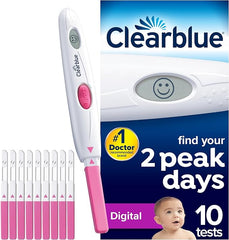 Clearblue Digital Ovulation Tests (OPK), Easy At Home Ovulation Test, 1 Digital Holder And 10 Ovulation Tests, Proven To Increase The Chances Of Getting Pregnant Naturally, Packaging May Vary