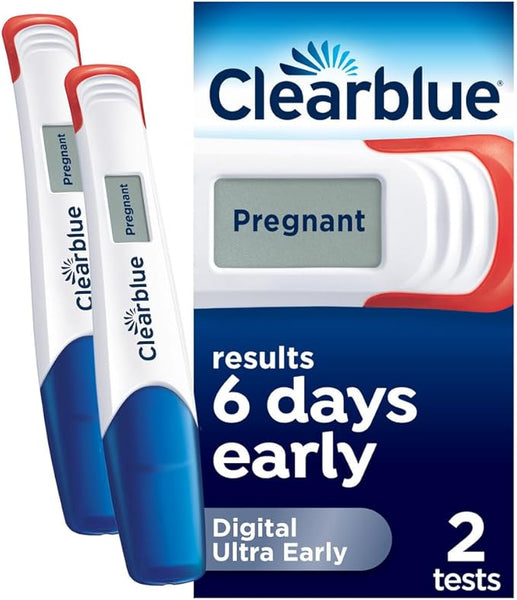 Clearblue Early Detection Pregnancy Test – Digital Ultra Early (10 MIU/ml), No Test Can Tell You Sooner – 2 Digital Tests, Packaging May Vary