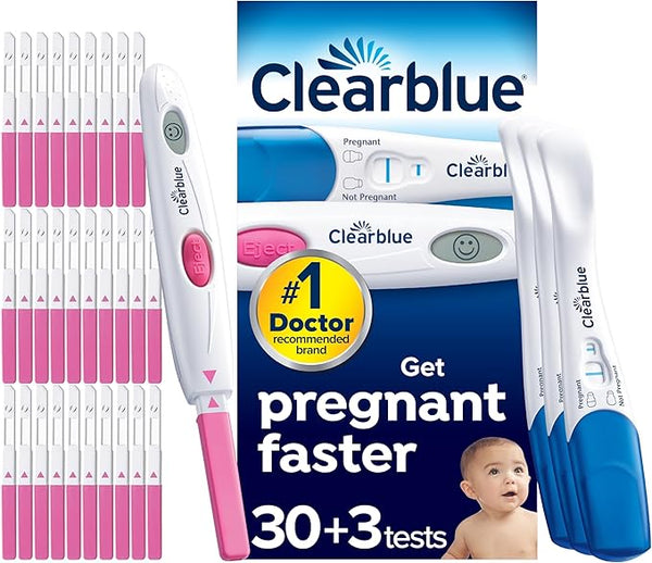 Clearblue Digital Ovulation Test and Early Pregnancy Test - Trying for A Baby Kit, Proven to Help You Get Pregnant, 30 Digital Ovulation Tests and 3 Ultra Early Pregnancy Tests